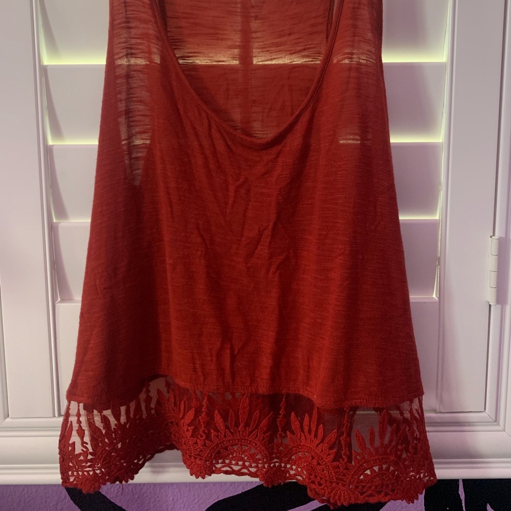 Forever 21 tank top with lace trim - Picture 2 of 4